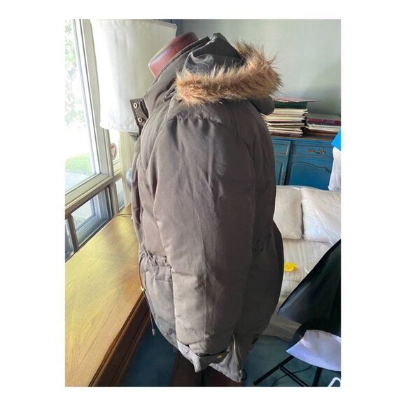 Reitman's Hooded Parka Fleece Lined Down Fill Faux Fur Trim Adjustable Sz 3X - Picture 3 of 8